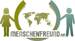 logo menschenfreund.net mann und frau halten die weltkugel fest